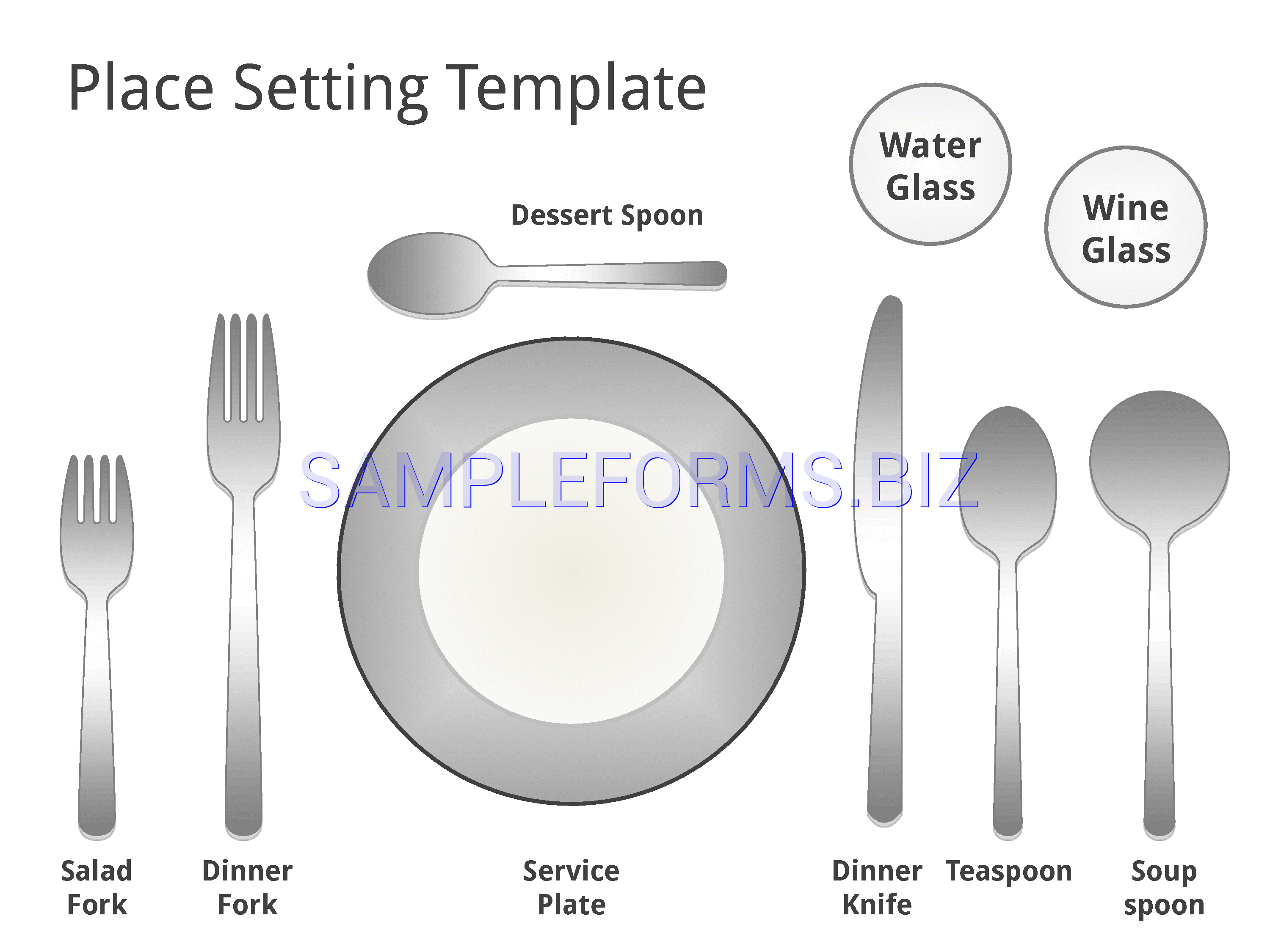 Preview free downloadable Place Setting Template in PDF (page 1)